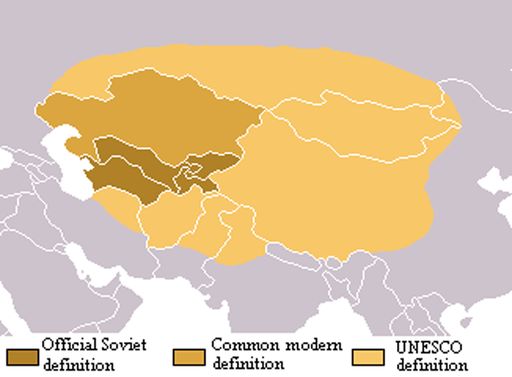 L’Asie Centrale à géomètrie variable ! (Wikipédia)